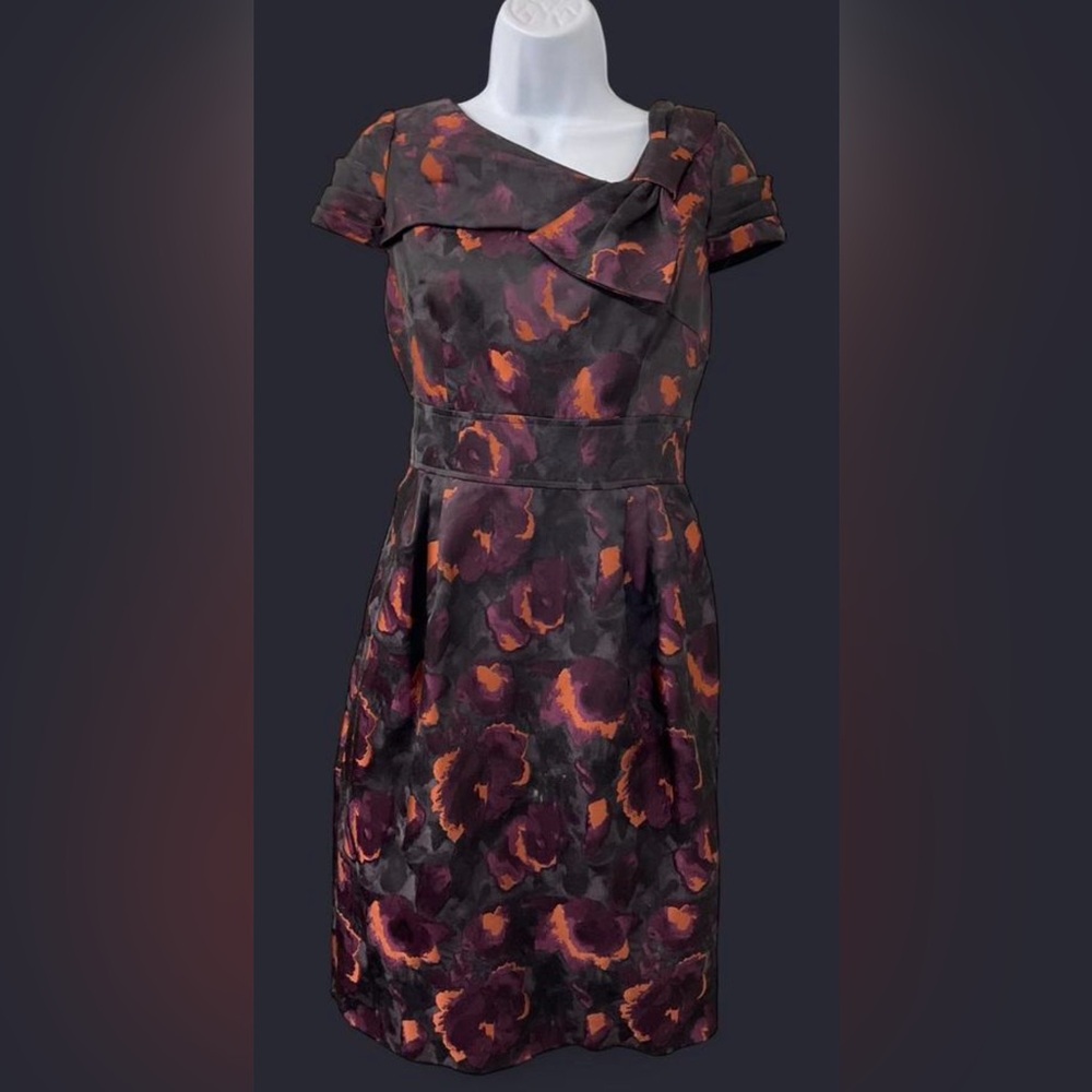 Adrianna Papell Purple and Orange Floral Dress